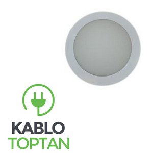 ERAPLAST Yassı Dekoratif Beyaz Cam Armatür 520125