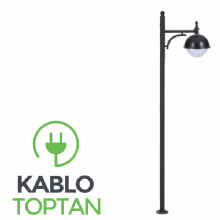 Zerpa Miğfer Armatür Yandan Tekli Direk Siyah Z11154